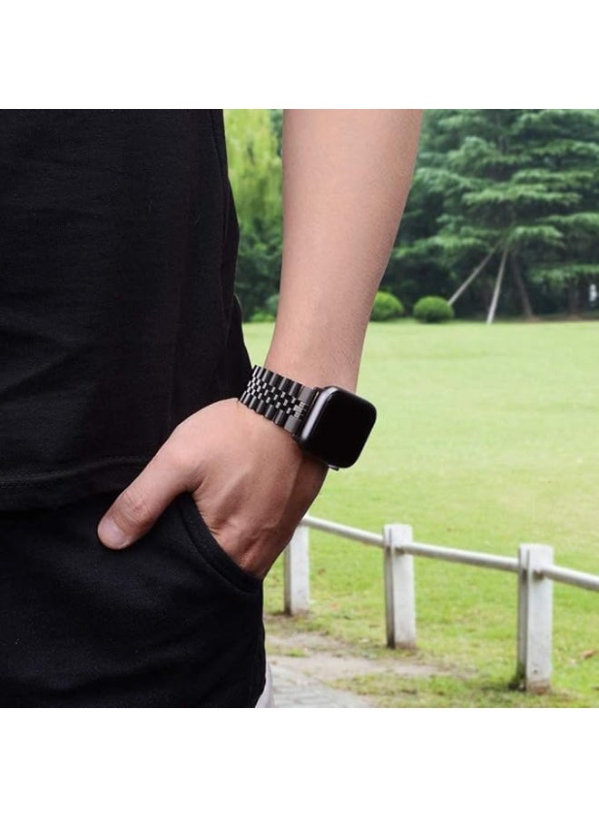 JOHN PAULS Apple Watch Straps Stainless Steel Band Compatible With 42mm 44mm 45mm 46mm 49mm Apple Watch Series 8/7/6/5/4/3/2/1/SE/SE2/Ultra - Image 5